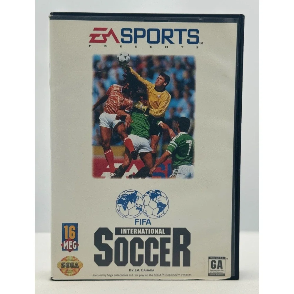 FIFA International Soccer (Sega Genesis, 1993) Complete W/Case & Manual - Tested
